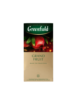 Greenfield Чай черный с ароматом граната и растительными компонентами Grand Fruit, 25x1,5г