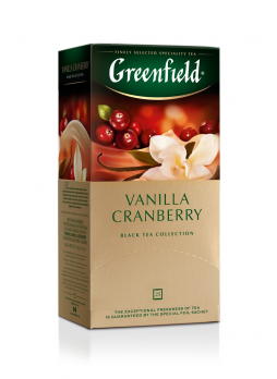 Greenfield Чай черный с ароматом клюквы и ванили Vanilla Cranberry 25пак.