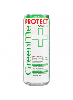 Газированный напиток GreenMe Plus Protect с витамином С и цинком, 0,33л