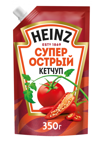 Heinz Кетчуп томатный супер острый 350г оптом