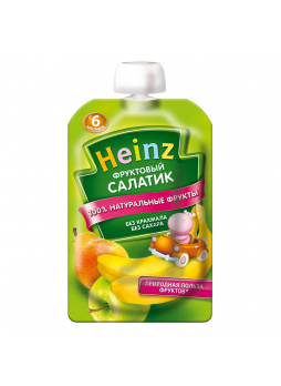 Пюре HEINZ фруктовый салатик, 100г