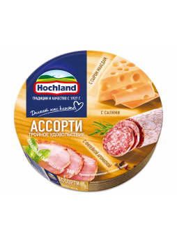 Сыр плавленый Hochland Ассорти Тройное удовольствие 140г