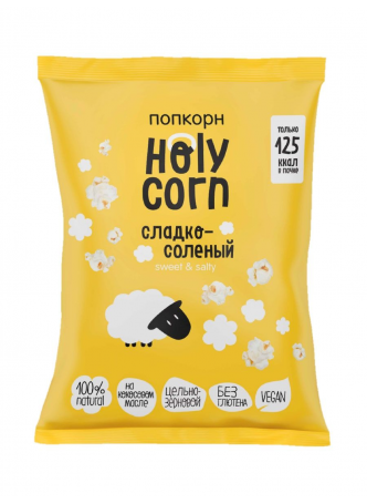 Воздушная кукуруза Holy Corn (попкорн) Сладко-соленая, 30г оптом