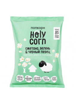 Воздушная кукуруза Holy Corn (попкорн) со вкусом Сметана, зелень & черный перец, 20 г