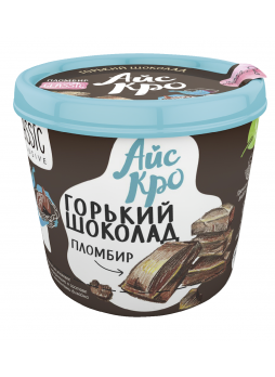 Мороженое пломбир ICECRO горький шоколад, 75г