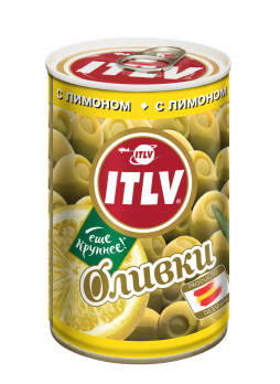 Оливки ITLV зеленые с лимоном, 300г