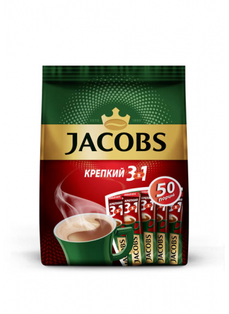 Кофе JACOBS 3в1 Крепкий, 600г