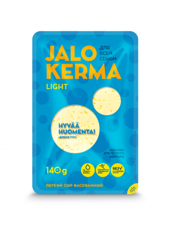 Сыр JALO KERMA Легкий 30% фасованный нарезка, 140 г оптом