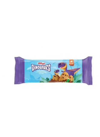 Печенье Kellogg\'s Dinosaurs сдобное ванильное с кусочками молочного шоколада, 180г оптом