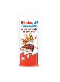 Шоколад молочный Kinder® Chocolate со злаками с молочно-злаковой начинкой, 23,5г