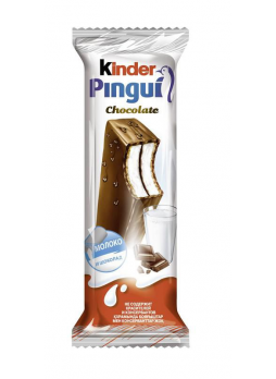 Пирожное KINDER PINGUI бисквитное покрытое шоколадом с молочной начинкой, 30г БЗМЖ