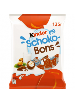 Конфеты Kinder® Schoco-Bons из молочного шоколада с молочно-ореховой начинкой, 125г