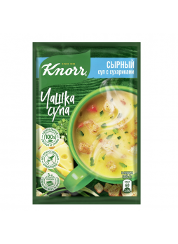 Суп KNORR Чашка супа сырный с сухариками, 15,6г