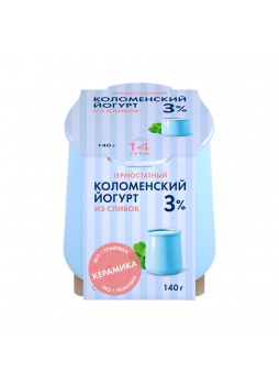 Йогурт термостатный КОЛОМЕНСКОЕ 3%, 140г БЗМЖ