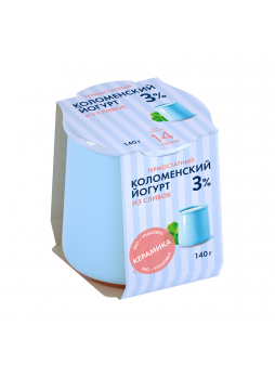 Йогурт термостатный КОЛОМЕНСКОЕ 3%, 140г БЗМЖ
