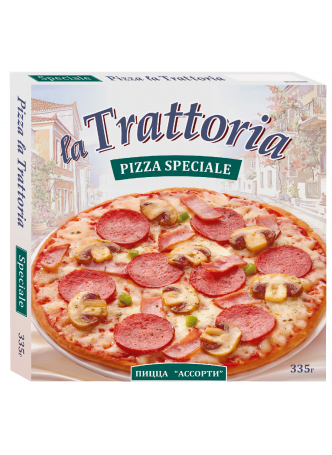 Пицца LA TRATTORIA Ассорти, 335г оптом