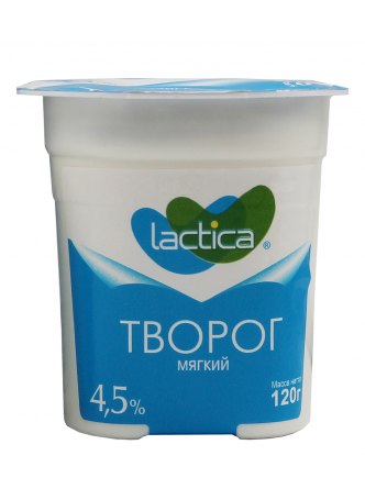 Творог Lactica мягкий 4,5% 120г оптом