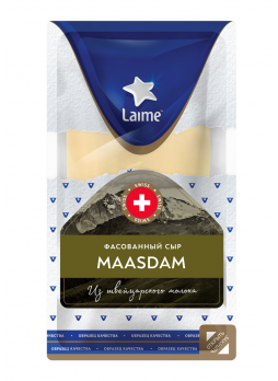 Сыр LAIME Маасдам полутвердый нарезка 45%, 150г БЗМЖ