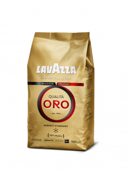 Кофе в зернах LAVAZZA натуральный жареный Qualita Oro 1кг
