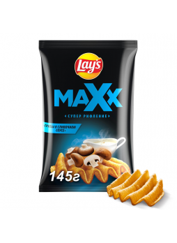 Чипсы Lay's (Lays) Maxx Грибы и сливочный соус, 145г