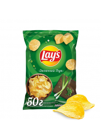 Чипсы Lay\'s (Lays) Молодой зеленый лук картофельные, 50г оптом