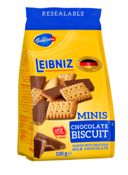Печенье бисквитное Leibniz Minis сливочное с шоколадом, 100 г