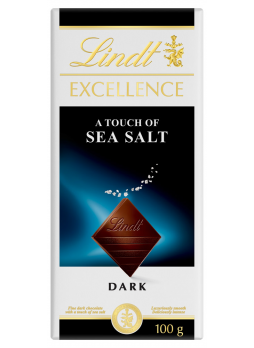 Темный шоколад LINDT excellence морская соль, 100г