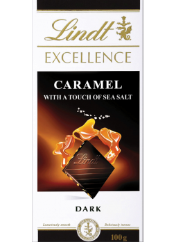 Lindt Excellence Шоколад темный с карамелью и морской солью 100г