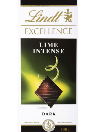 Lindt Excellence Шоколад темный с лаймом 100г оптом