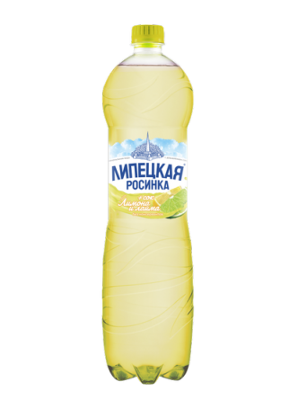 Вода газированная Лимон и лайм в ПЭТ ЛИПЕЦКАЯ РОСИНКА, 1,5 л