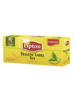 Чай LIPTON Yellow Label черный, 25х2 г