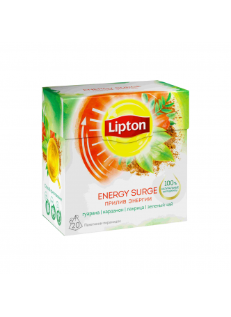 Чай зеленый Lipton Energy Surge, 20х1,6г