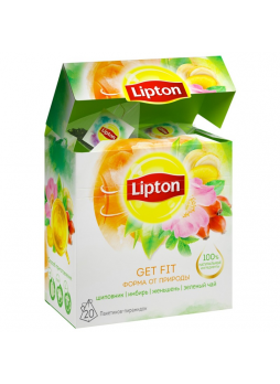 Чай зеленый Lipton Get Fit, 20х1,8г