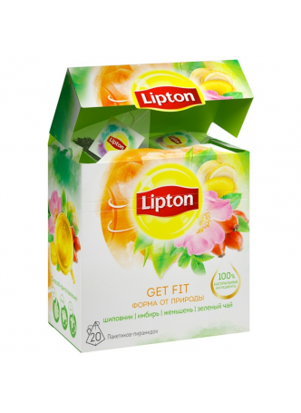 Чай зеленый Lipton Get Fit, 20х1,8г оптом