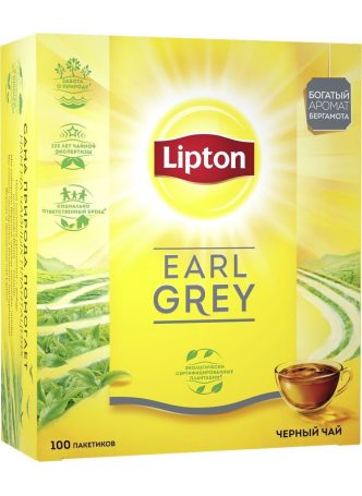 Чай черный LIPTON Earl Grey, 100Х2г оптом