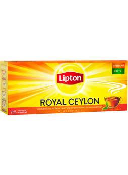 Чай черный LIPTON Royal Ceylon пакетированный, 25х2г