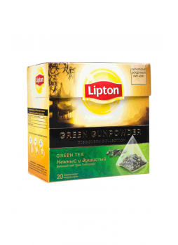 Lipton Чай зеленый байховый Green Gunpowder, 20x1,8г