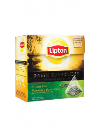 Lipton Чай зеленый байховый Green Gunpowder, 20x1,8г оптом