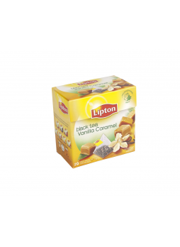 Чай LIPTON Vanilla Caramel черный, 20х1,7г