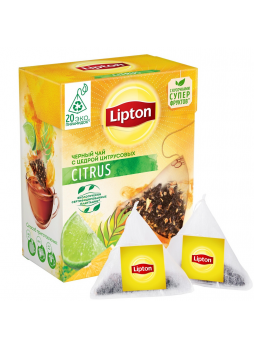 Lipton Чай черный с кусочками ананаса и цедрой грейпфрута Citrus 20 пирамидок