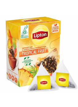 Lipton Чай черный с тропическими фруктами Tropical Fruit, 20x1,8г