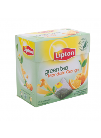 Lipton зеленый чай в пирамидках Mandarin Orange с цедрой мандарина и апельсина 20 пакетиков