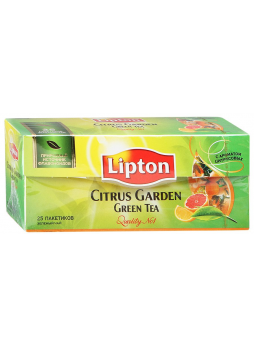 Чай LIPTON зеленый Citrus, 25*1,4 г