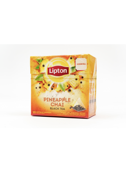 Чай черный в пирамидках LIPTON Pineapple Chai с ананасом, черным перцем и экстрактом лимонада, 20 п х 1,8 г