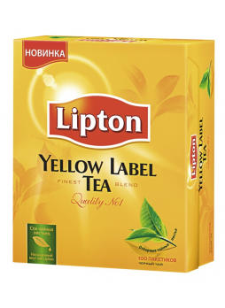 Lipton Чай черный байховый Yellow Label, 100x2г