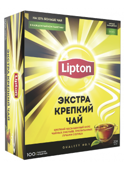 Lipton Чай черный экстракрепкий, 100x2г