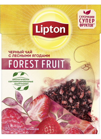 Чай черный LIPTON Лесные ягоды, 20х1,8г оптом