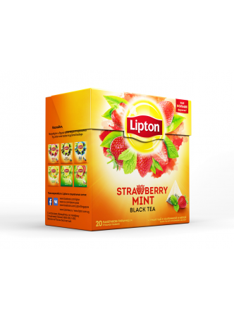 Чай LIPTON Клубника и мята, 20х1,6 г