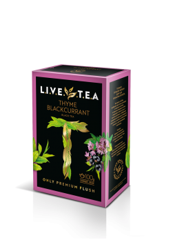 Чай черный LiveTea чабрец-черная смородина, 100г
