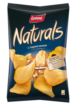 Чипсы картофельные NATURALS с пармезаном, 100г